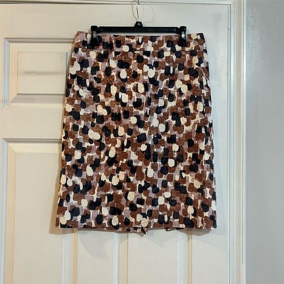 J. Crew Women's Size 6 Multicolor Geometric Pencil Skirt Knee Length - Picture 1 of 3